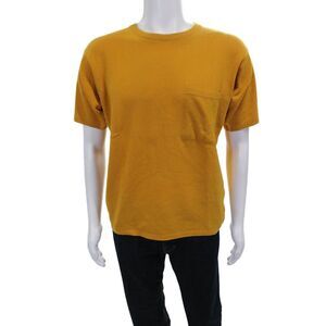 Cashmere Cashmere Mens Yellow Crew Neck T-Shirt Short Sleeve Size M